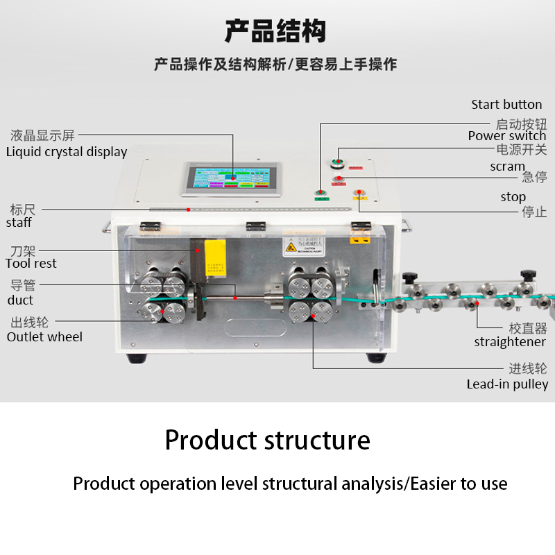 New energy large square stripping machine High voltage cable sheath line 35 square stripping machine automatic