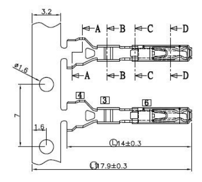 Automotive Connector Terminals HY8805-3 ( Equivalent TE 962885-1 )