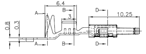 Automotive Connector Terminals HY8807-1 ( Equivalent TE 964274-2 )