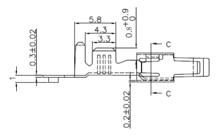 Automotive Connector Terminals HY8801-2 ( Equivalent TE 965999-2 )